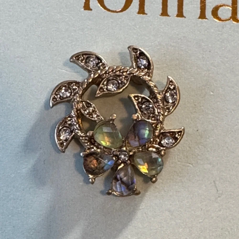 Lonna & Lilly Metal-Tone Floral Earrings with Multicolor beads - Picture 4 of 8